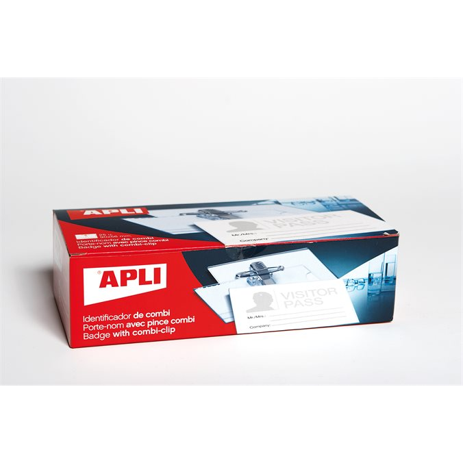 Apli 90x56mm Névkitűző Tűvel és csipesszel (25 db) (11746)