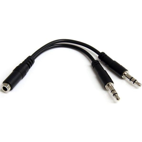 StarTech.com MUYHSFMM audio kabel 0,13 m 3.5mm 2 x 3.5mm Zwart
