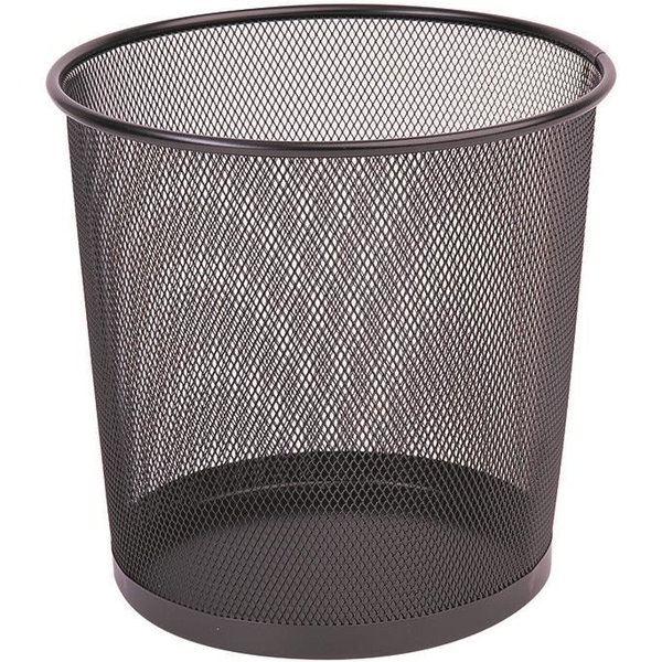 Fornax Fémhálós papírkosár 29,5x34cm, 20 liter nagy  fekete (A-013448)