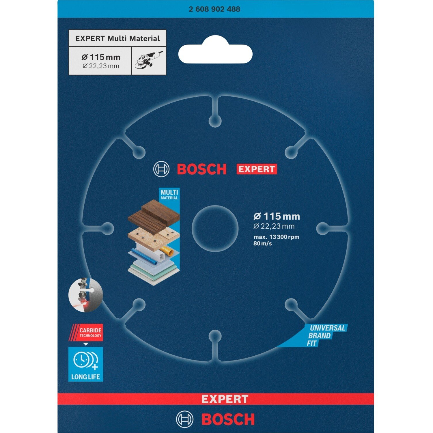 Bosch EXPERT Carbide Multi Wheel 115 x 22.23mm 2608902488 (2608902488)