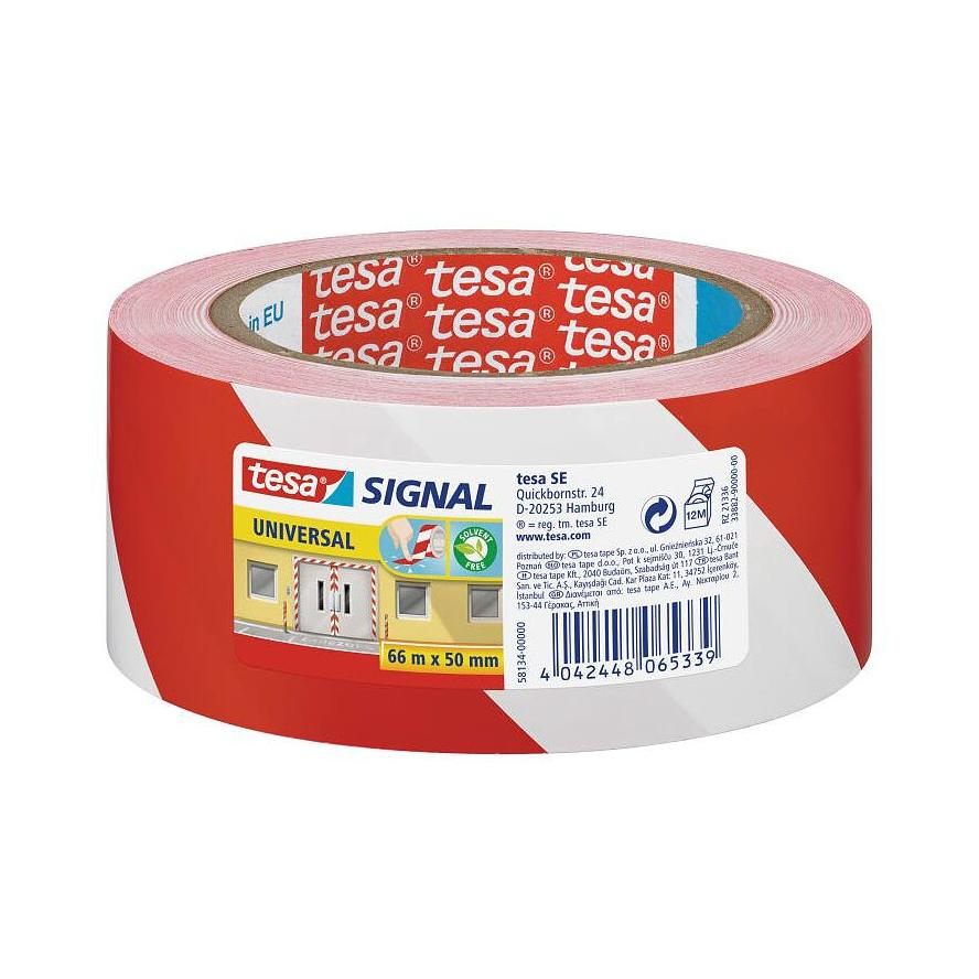 Tesa UNIVERSAL (58134-00000-00) Jelölő ragasztószalag ® SIGNAL Piros, Fehér (H x Sz) 66 m x 50 mm 1 db (58134-00000-00)