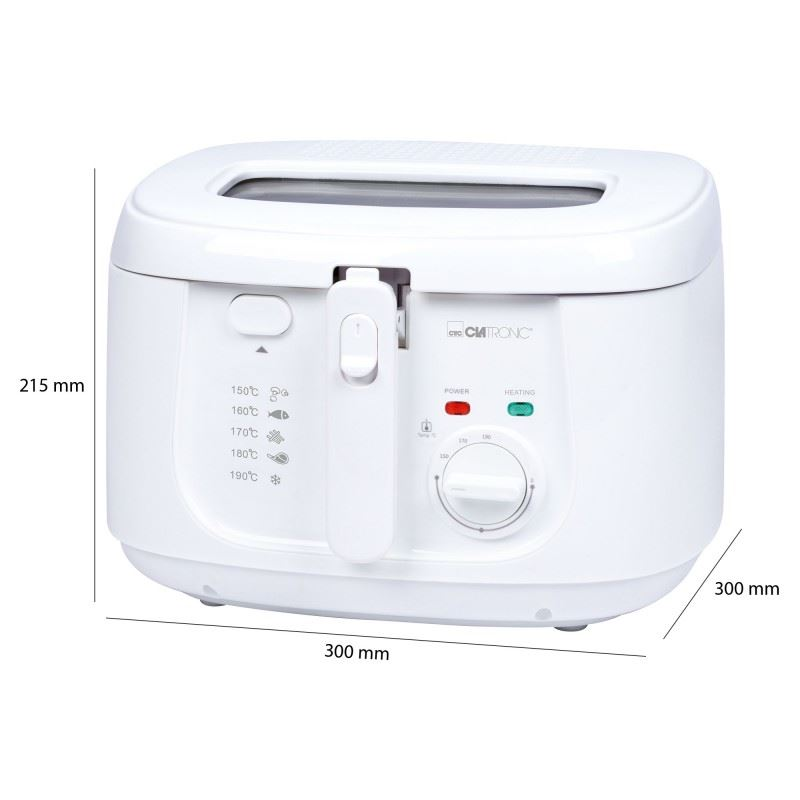 Clatronic FR 3771 olajsütő 1800W 2,5 liter fehér (FR 3771)