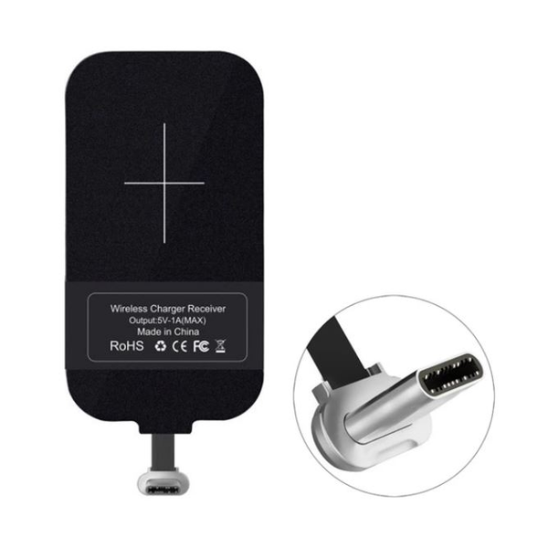 NILLKIN MAGIC TAGS wireless töltő adapter (hosszított fej, fogadóegység, gyorstöltő, USB-C töltőcsatlakozó) fekete (GP-93670)