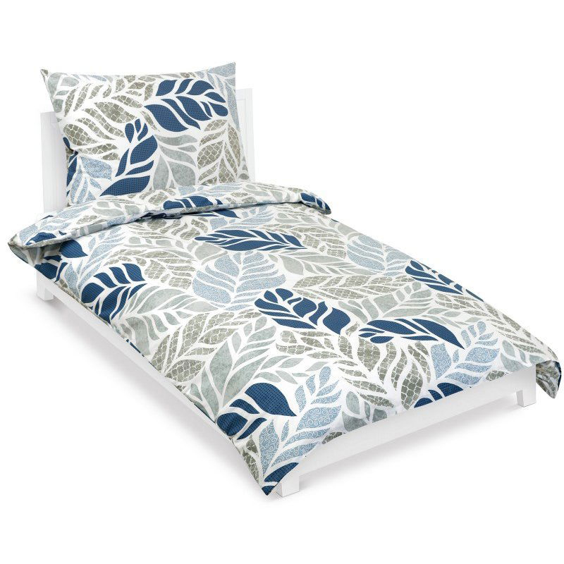 Bellatex Linen cotton 90/566 variation blue-beige 140 × 200 cm, 70 × 90 cm (12335)