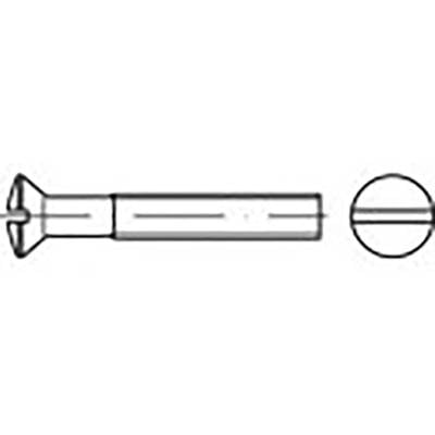 TOOLCRAFT TO-6862923 Süllyesztett fejű csavarok M4 10 mm Egyeneshornyú DIN 964 Nemesacél V2A A2 200 db (TO-6862923)