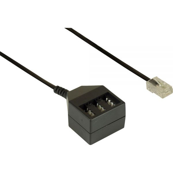 InLine 69942 cavo telefonico 0,2 m Nero