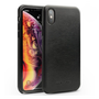Protector de telefon din plastic QIALINO (acoperire din piele naturala) NEGRU [Apple iPhone XS Max 6.5] (5996457817795)