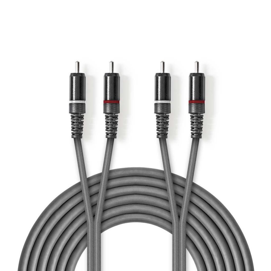 Nedis RCA-RCA sztereó audiokábel 3m szürke (COTH24200GY30) (COTH24200GY30)