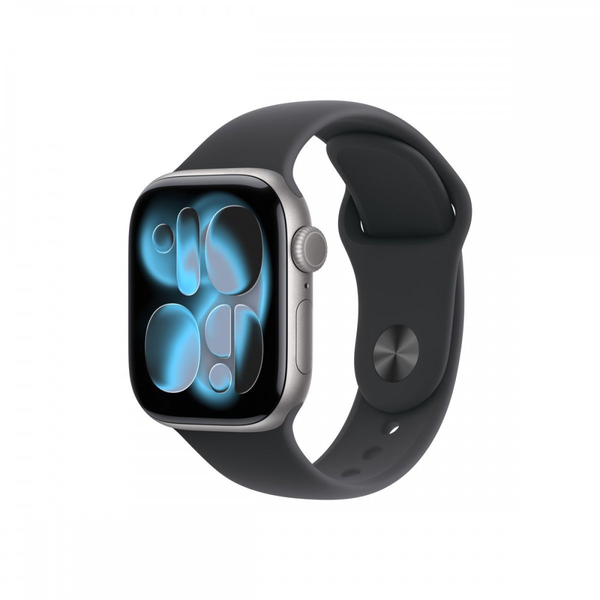 Apple Watch Series 11 GPS + Cellular 42mm asztroszürke alumínium, fekete sportszíj M/L