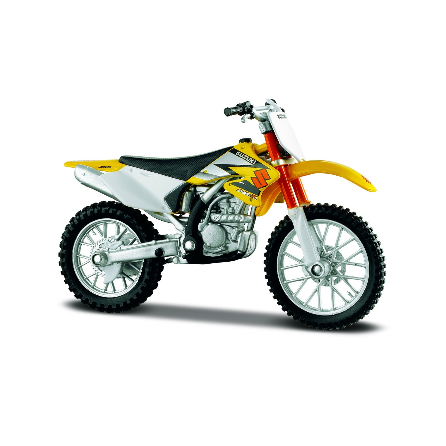 Maisto Suzuki RM-Z250 Fém motor modell állvánnyal 1:18 (10139300/77489)