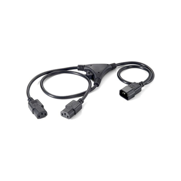 Equip 112210 cabo de energia Preto 1,6 m Acoplador C14 Dispositivo para ligar 2 x C13