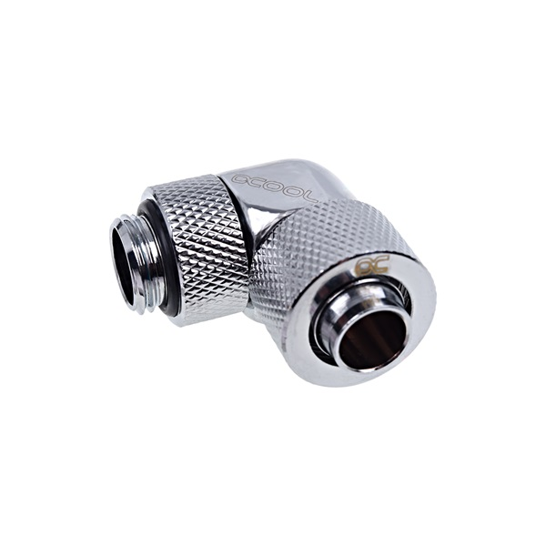 Alphacool Eiszapfen 3/8" Forgatható Cső-csatlakozó 90° - Ezüst