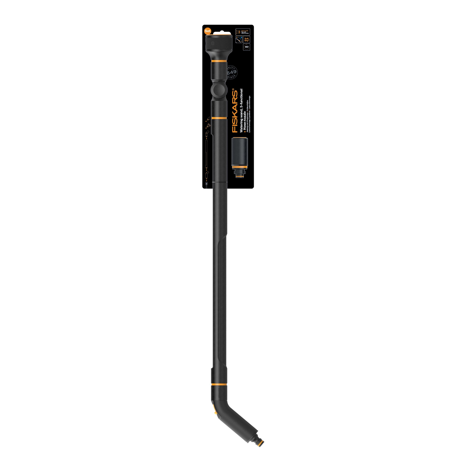 Fiskars 1056492 Comfort 3 funkciós öntözőrúd + állítható locsolópisztoly fej (Fiskars1056492)