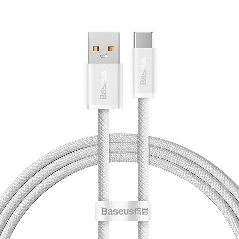 Baseus Dynamic Series USB USB-C kábel 100W 1m fehér (CALD000602) (CALD000602)