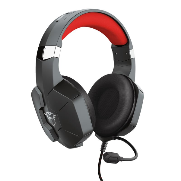 Trust GXT 323 Carus Headset Ledningsført Spil Sort, Rød