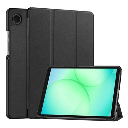 Samsung Tab A11 LTE GIGAPACK Tok álló. bőr hatású aktív FLIP. asztali tartó. FEKETE (GP-177298)