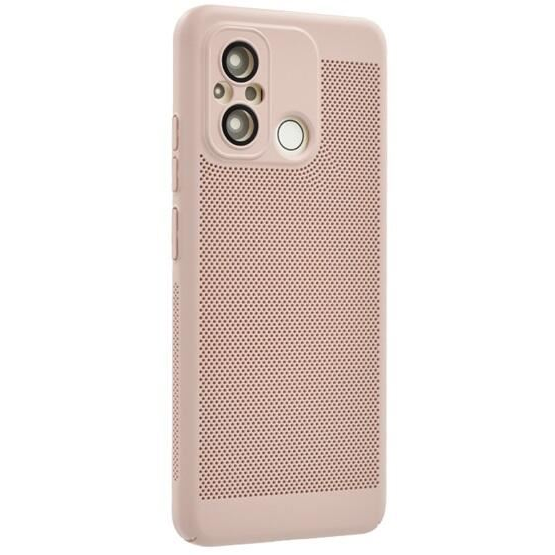 Gigapack Xiaomi Redmi 12C légáteresztő, lyukacsos műanyag tok rózsaszín (GP-144331) (GP-144331)