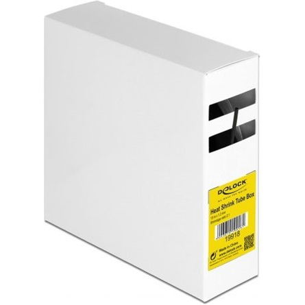Delock Fekete, hő csökkentő csődoboz 15 m x 1,2 mm (19918) (19918)
