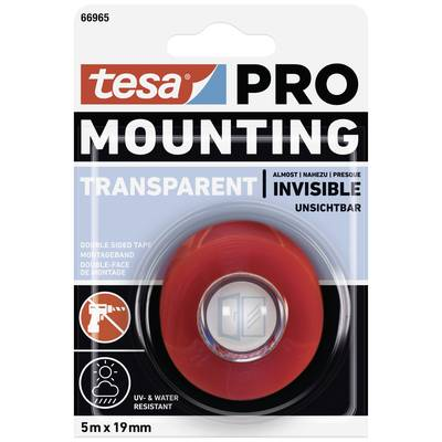 Tesa Mounting PRO Transparent (66965-00001-00) Rögzítő szalag Átlátszó (H x Sz) 5 m x 19 mm 1 db (66965-00001-00)