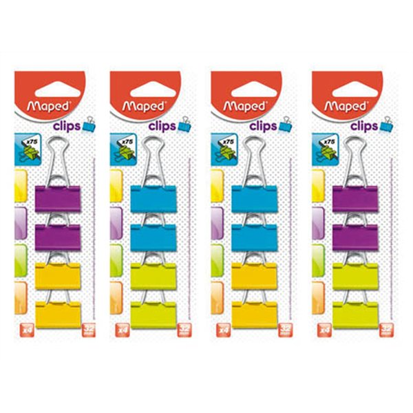 Maped 32 mm Bindercsipesz - Vegyes színek (4 db / csomag) (036100)