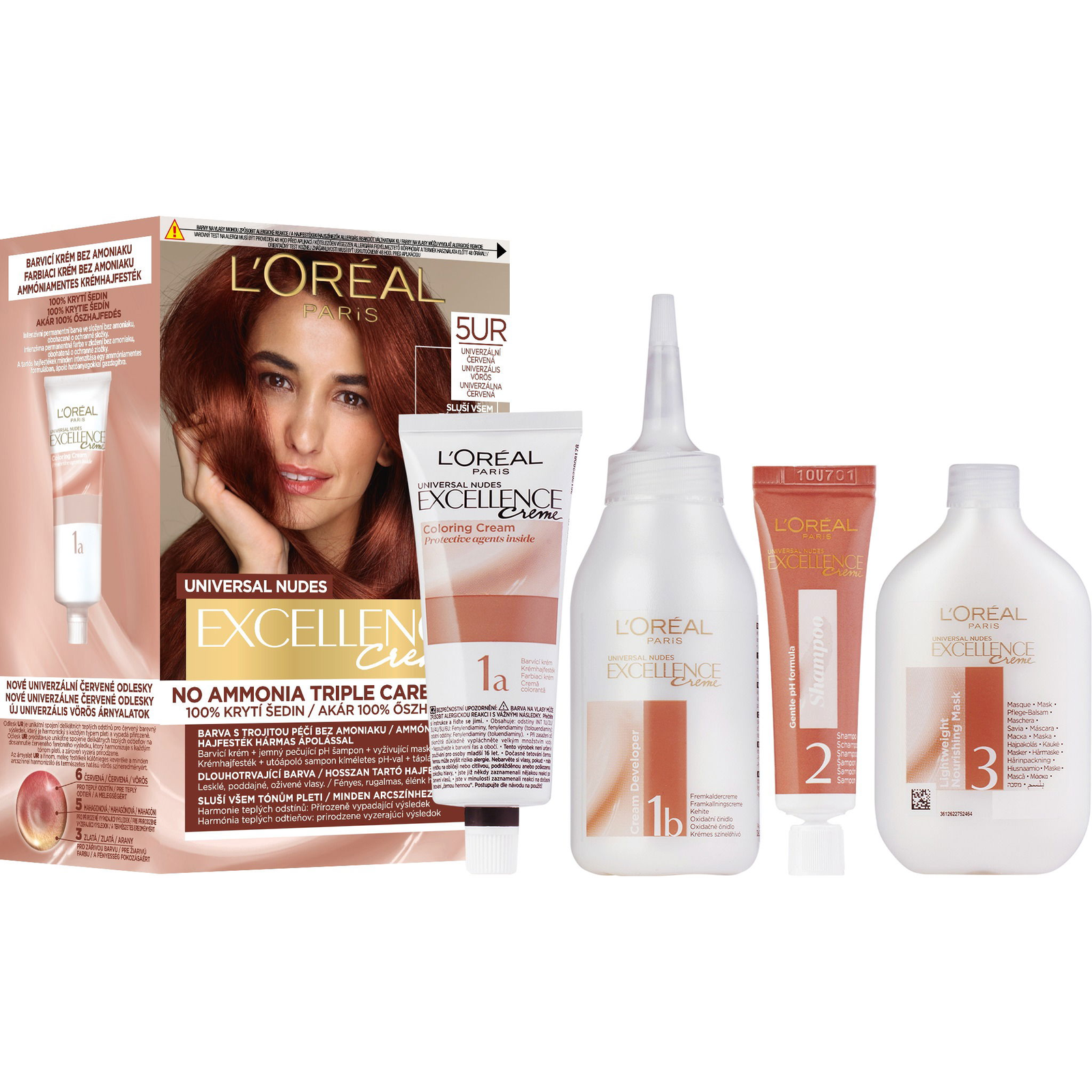 L'ORÉAL PARIS Excellence Universal Nudes 5UR Univerzális vörös (3600524126179)