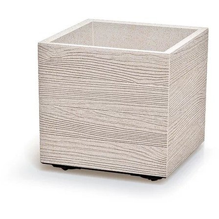 Virágcserép Prosperplast MADERA SQUARE eco fa 38,5 cm fehér (DMA400W-S449W)