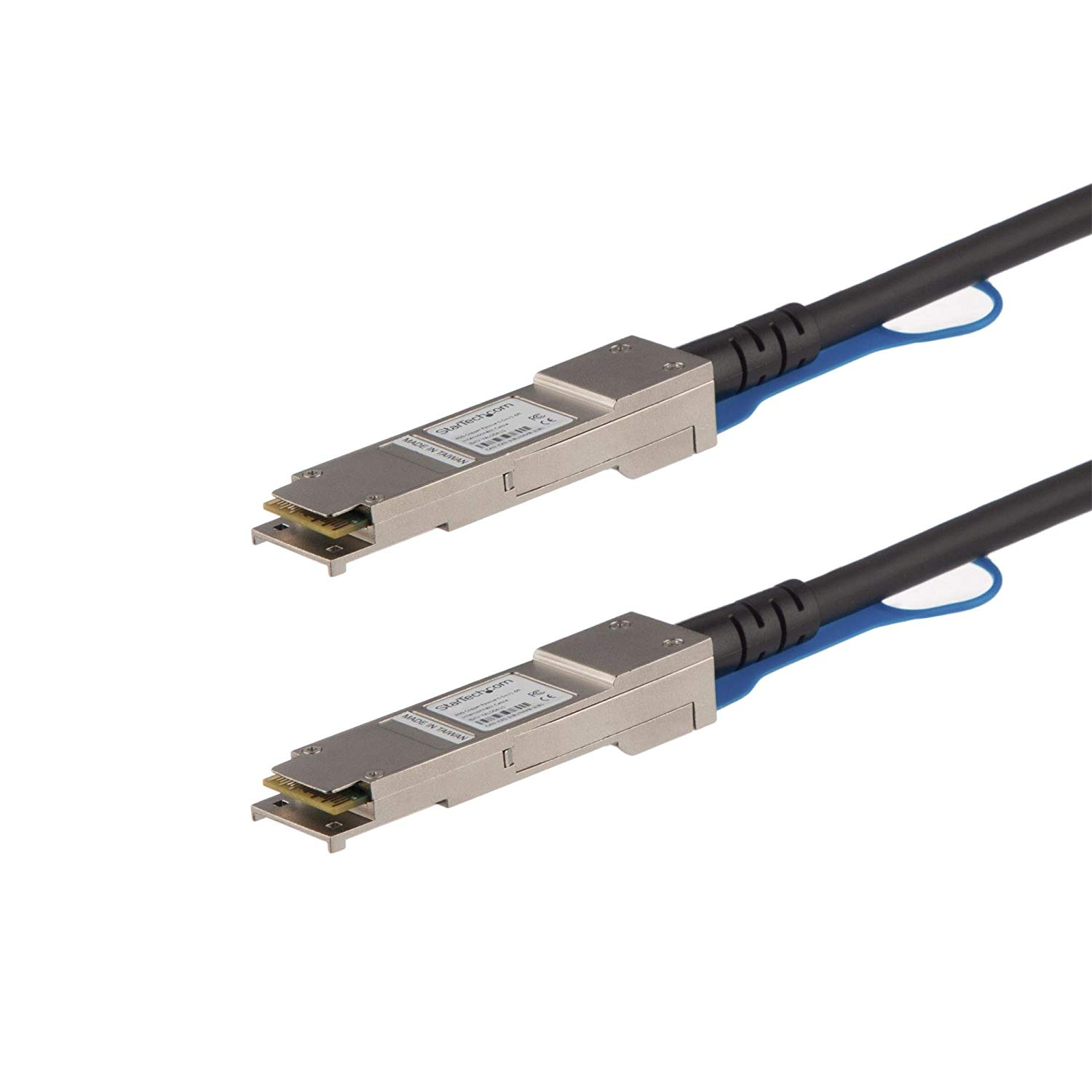 StarTech.com QFXQSFPDAC1M InfiniBand a kábel z optických vlákien 1 m QSFP+ Čierna