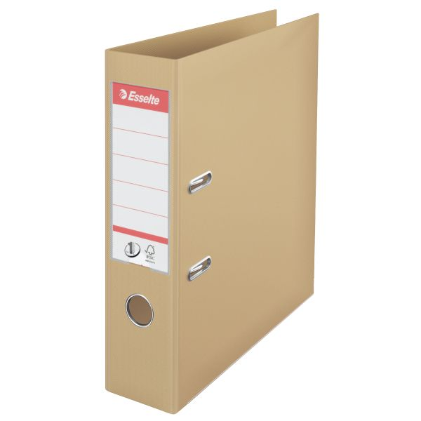 Esselte Naturelle Lever Arch File A4 PP 75mm Sand raccoglitore ad anelli Sabbia