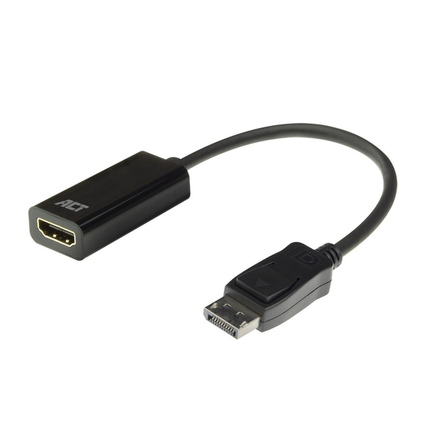 ACT AC7555 cavo e adattatore video 0,15 m DisplayPort HDMI tipo A (Standard) Nero
