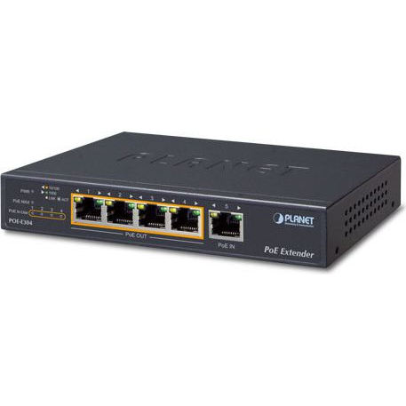 PLANET POE-E304 hálózati bővítő Hálózati adó- és vevőegység Kék 10, 100, 1000 Mbit/s (POE-E304)