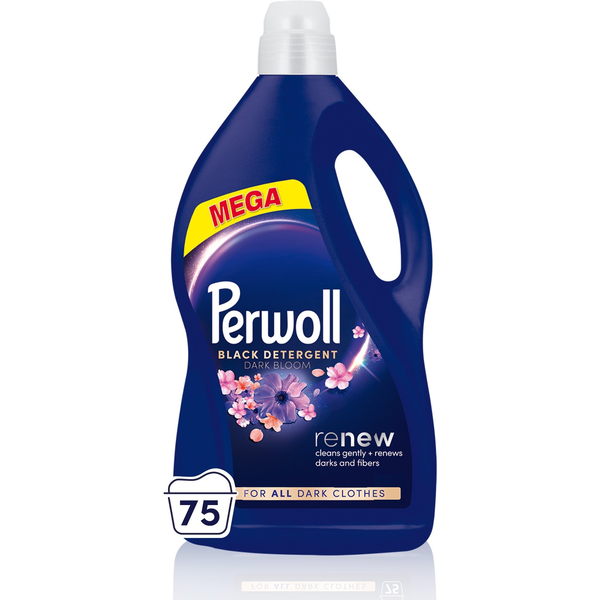 Течен перилен препарат Perwoll Renew Dark Bloom, 75 изпирания, 3750 мл