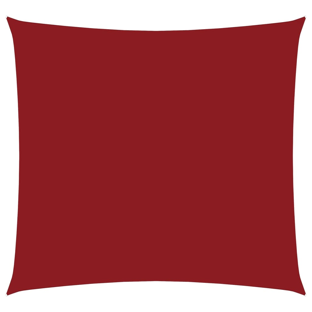 piros négyzet alakú oxford-szövet napvitorla 4,5 x 4,5 m (135635)