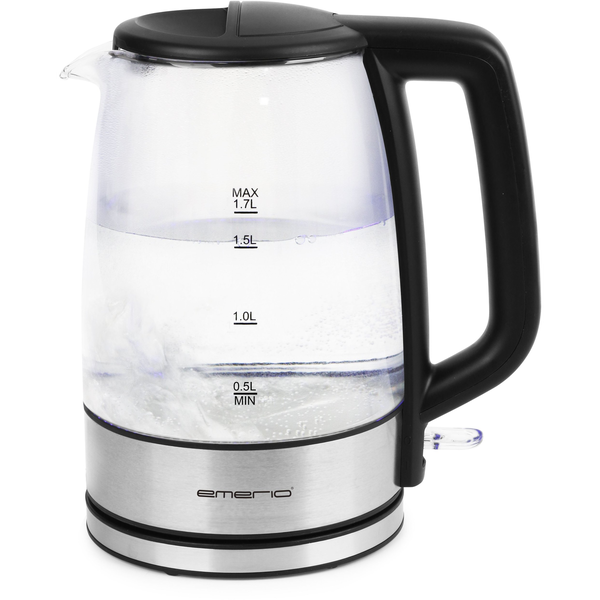 Emerio Wasserkocher, 1.7L, Wasserstandsanzeige, Glaskörper