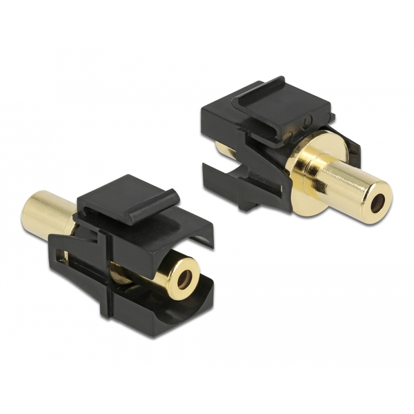 DELOCK Keystone Modul Klinkenbuchse 3,5mm 3 Pin vergoldet sw
