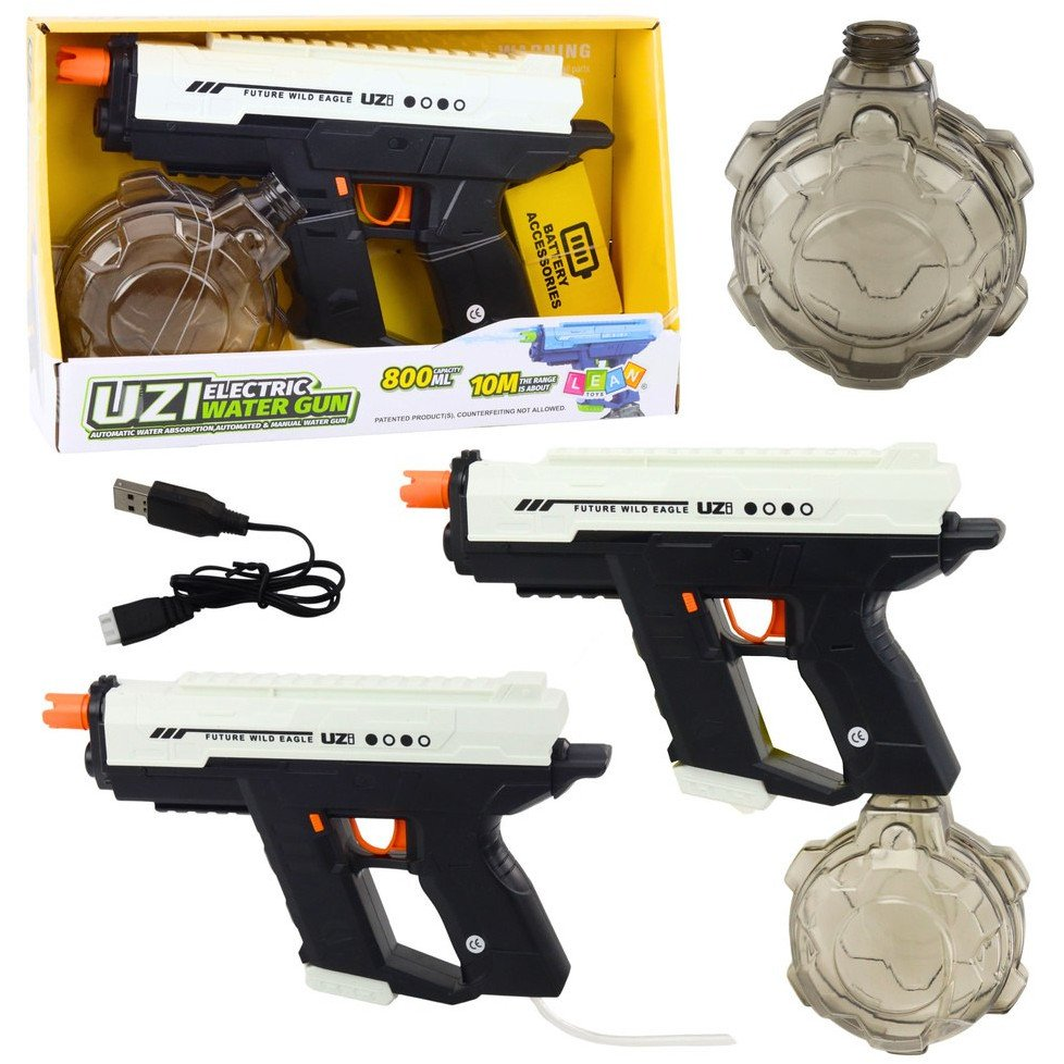 Elektromos Vízipisztoly Automata 10M Fekete-Fehér 800Ml (24378)