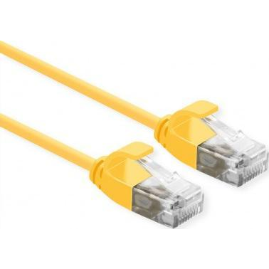 Patchcord Roline U/UTP 6a RJ45 / RJ45 0,15 m žlutý