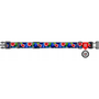 Nylon dog collar with QR code Waudog "Fig" size S