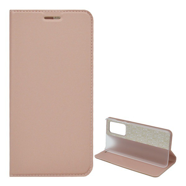 Tok álló, bőr hatású (FLIP, oldalra nyíló, asztali tartó funkció) ROZÉARANY 2 [Huawei P40] (5996457967100)