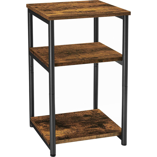 Oldalasztal, Éjjeliszekrény 34 x 58 x 30 cm, Rusztikus Barna