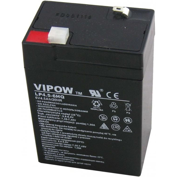 Gel baterija VIPOW 6V 4,5Ah  HQ