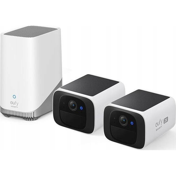 ANKER EUFY Kamera, SoloCam S220 + HomeBase 3, 2K, Beépített Napelem, AI arcfelismerés, WiFi-s, kültéri - E8134328 (E8134328)