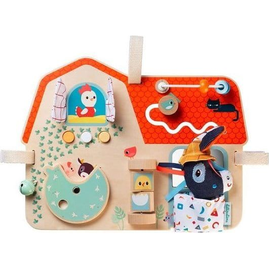 Tablero De Actividades De Madera De Granja.