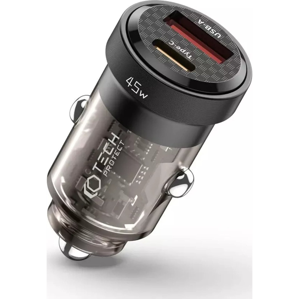 TECH-PROTECT CC45W 2-PORTNI AVTOPOLNILEC PD45W/QC3.0 ZA TELEFONE