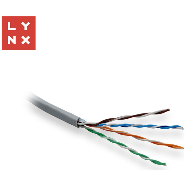 LYNX UTP kabel Cat5e, PVC (Eca), celoměděný, vnitřní , šedý, box 305m