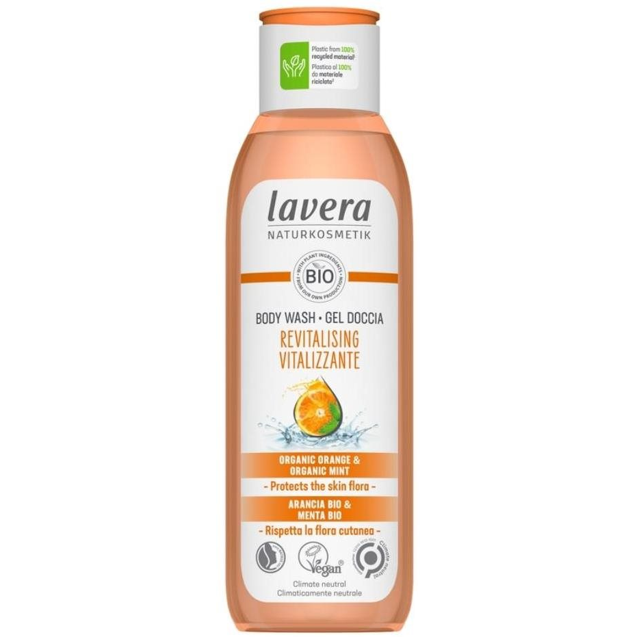 LAVERA Revitalizáló tusfürdő narancsos-mentás illattal 250 ml (4021457648528)