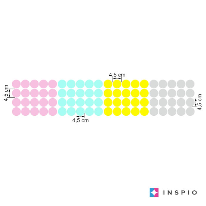 Falmatricák gyerekeknek - Pasztellszínű pöttyök falra (9477f)