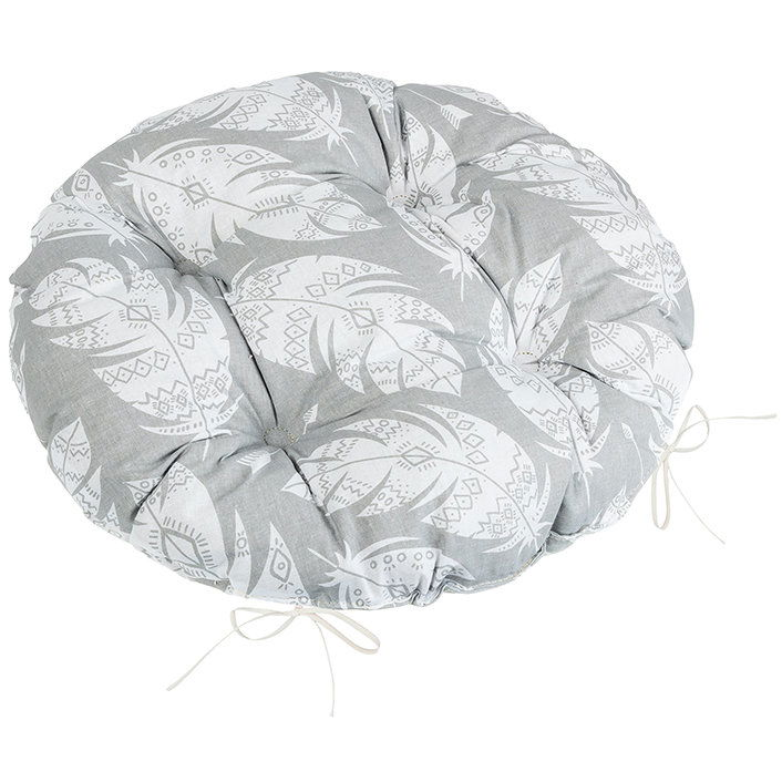 BELLATEX Adéla Seat 62/237 round quilted d. 40 cm grey feathers (12566)