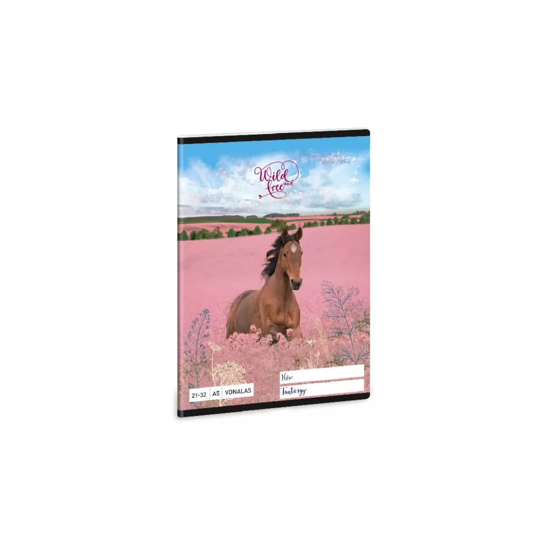 Wild and Free 32 Lapos A5 vonalas füzet - Lovacska mintás (53623591)