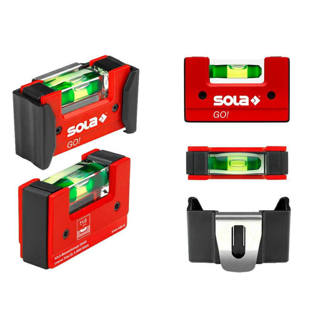 Zseb vízmérték SOLA GO! CLIP SO01620201 (01620201)