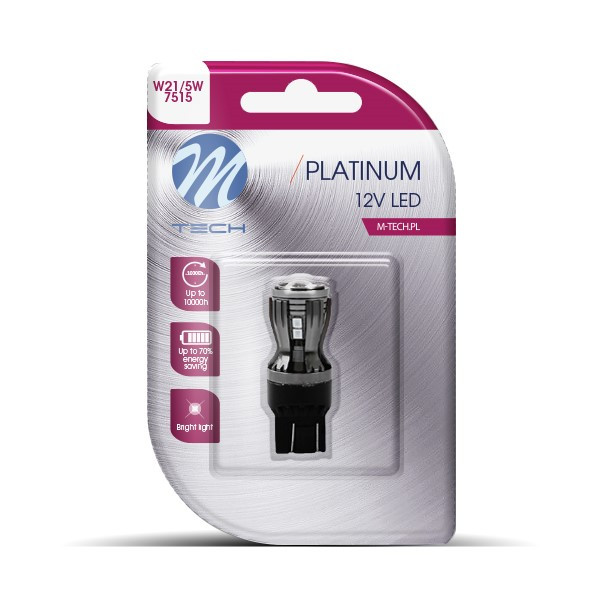 M-Tech , LB823R-01B, T20 Led Izzó, Piros, Canbus 12V W21/5W (72LB823R-01B)